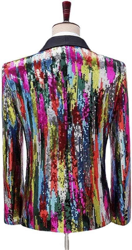 Mens Shining Colorful Blazer, DJ Singers Nightclub Stylish